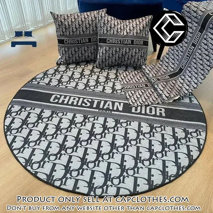 Christian dior paris luxury brand fashion round rug carpet home decor special gift cc5241548